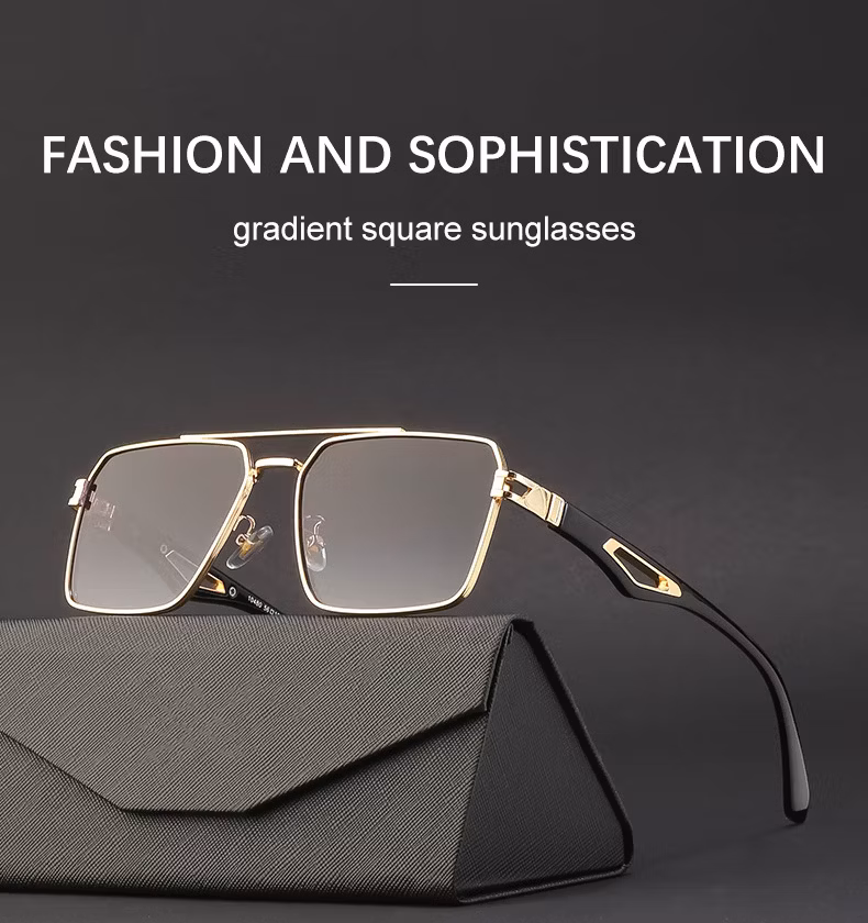 Ready to Stock Luxury Punk Style Colorful Sun Glasses UV400 Lenses Shades Trendy Fashion Metal Sunglasses for Men