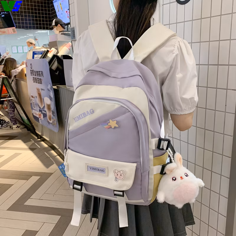 Wide Silver Favourite Schoolbags for Fashion Teens Girls Free Shipping 2024