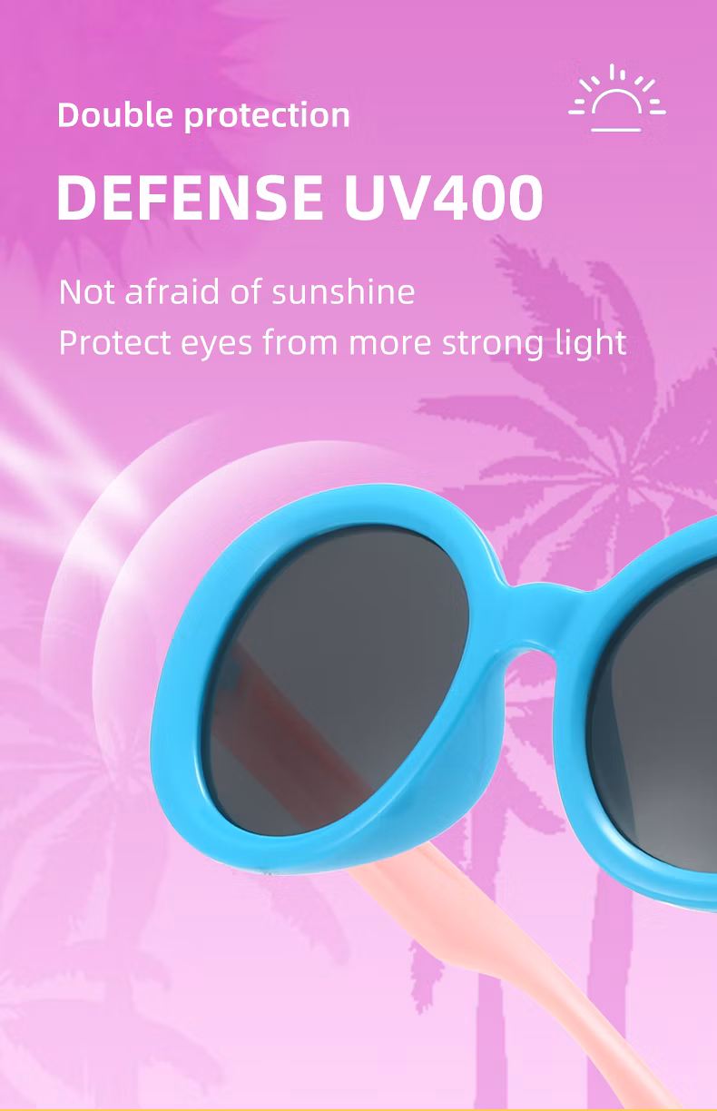 Cute Baby UV Children Round Shape Cool Unisex Kids PC Plastic Sunglasses