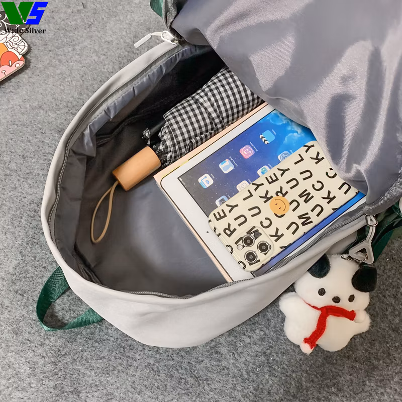 Wide Silver Morden Style Venta De Mochilas Escolares Por Mayoreo Schoolbag 2024