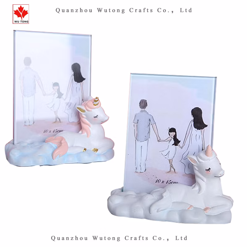 Custom Made 6 "7" Unicorn Resin Set Children′s Picture Frame