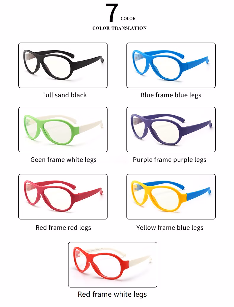 New Arrival Square Kids Computer Glasses Anti-Blue Light Glasses for Sale