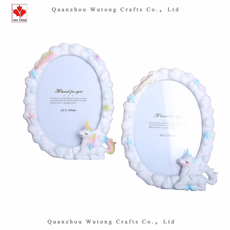 Custom Made 6 "7" Unicorn Resin Set Children′s Picture Frame