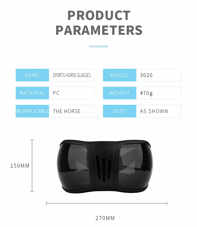 Horse Goggles 3020 UV Pet Glasses Horse Sunglasses Horse Protective Gear Glasses