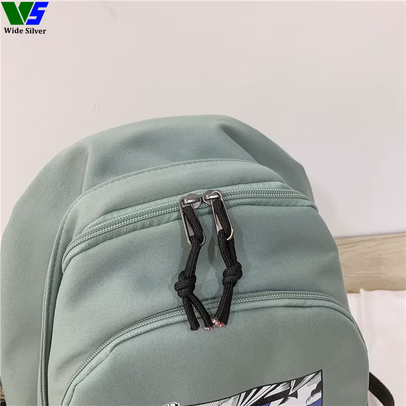 Wide Silver Rushed Casual Verified Customizable Schoolbag Free Shipping 2024