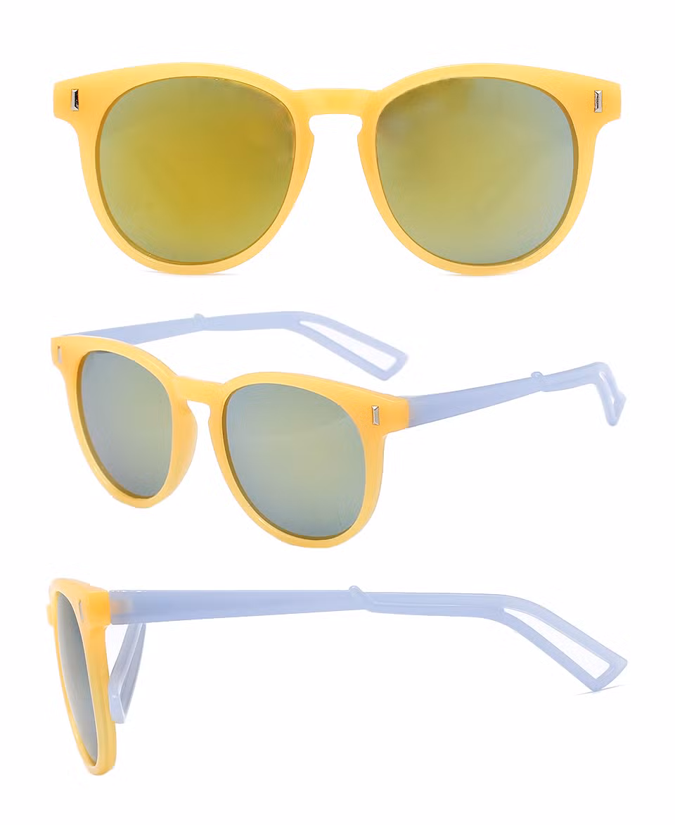 High Quality Round Fame Candycolor Anti-Blue Fashion Children Sunglasses