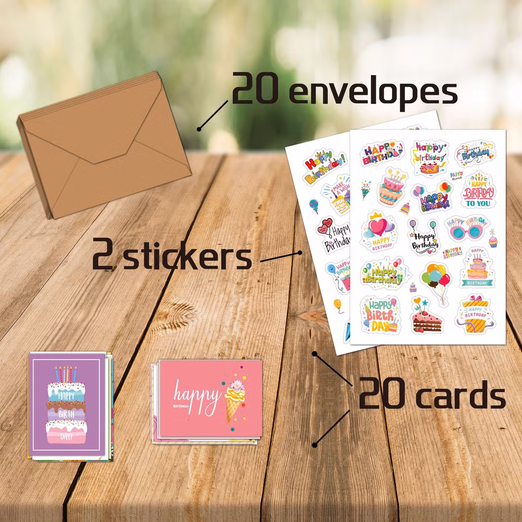 2024 Hot Selling Children′s DIY Combination Set Envelope Birthday Card