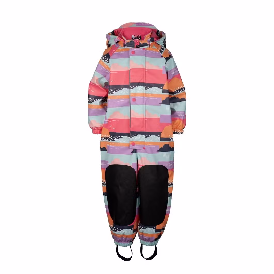 2024 New Trends Custom Printing Waterproof Rain Overall Romper for Kids