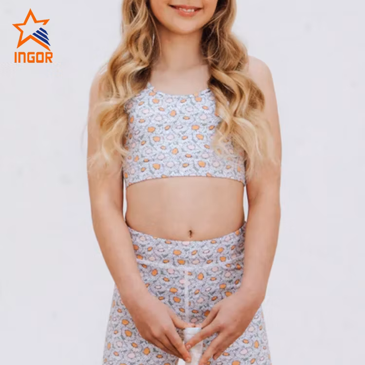 Ingor Sportswear Kids Active Wear with Breathable and Quick Children Swimwear Kids Sports Crop Top