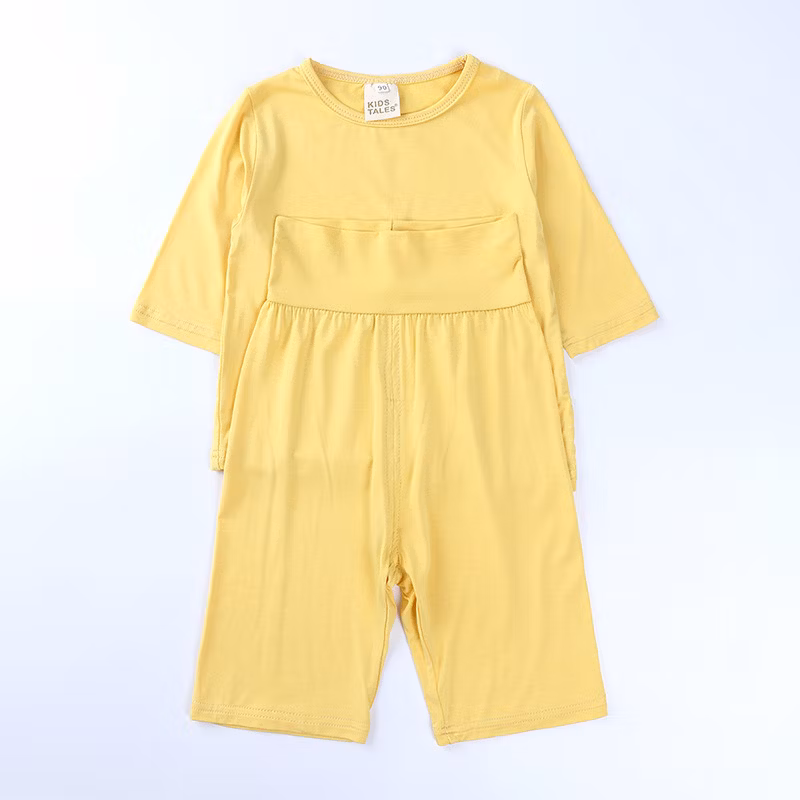 Modal MID-Sleeve MID-Pants Belly Protector Children′s Suit Baby Wear Baby Clothes Kids Wear