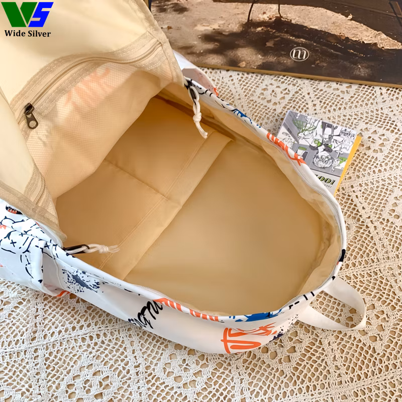 Wide Silver Cheap Canvas Schoolbags for Very Beautiful Girls Cute Kids 2024