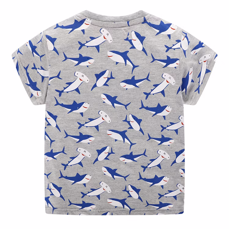 Factory Direct Price Fish Print Kids Shirt T-Shirts and Men′ S Clothing Children′ S Wear
