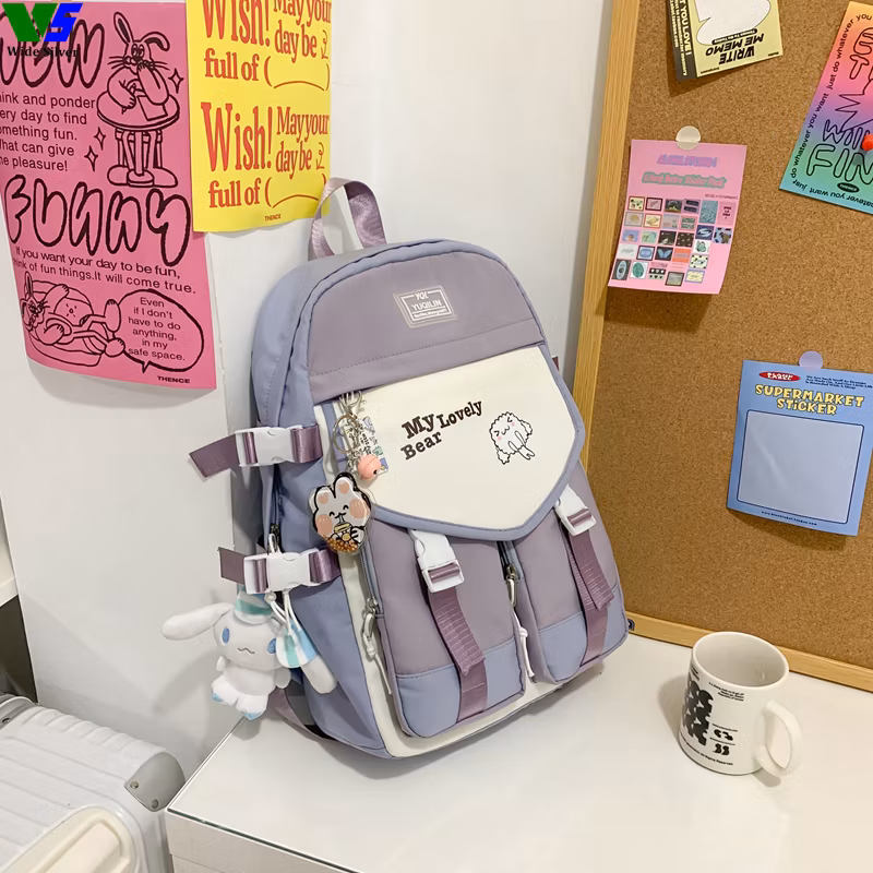 Wide Silver Best Price Coreanas Mochilas Escolares De Buena Calidad Schoolbag 2024