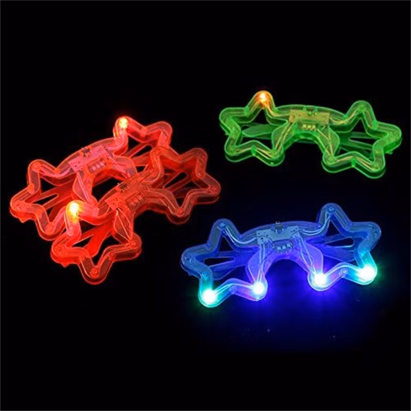 Multi Color Party Star Glasses Neon Light up Sunglasses Best Light up Flashing Glasses for Adults Kids Party Favor