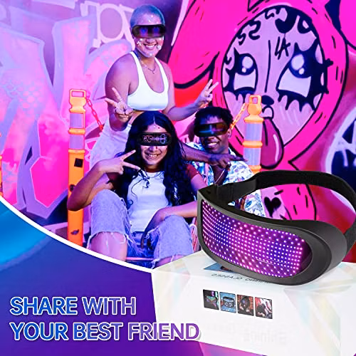 Blue Tooth Programmable Glasses Bar Dynamic Flashing LED Glasses Raves APP Customizable Light up Glass USB Charging