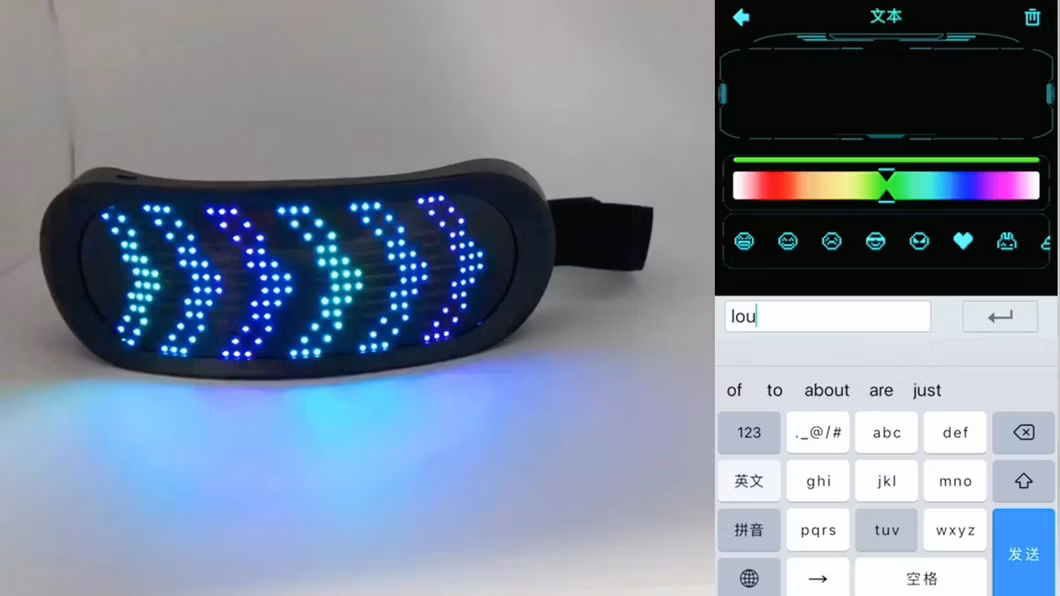 Blue Tooth Programmable Glasses Bar Dynamic Flashing LED Glasses Raves APP Customizable Light up Glass USB Charging