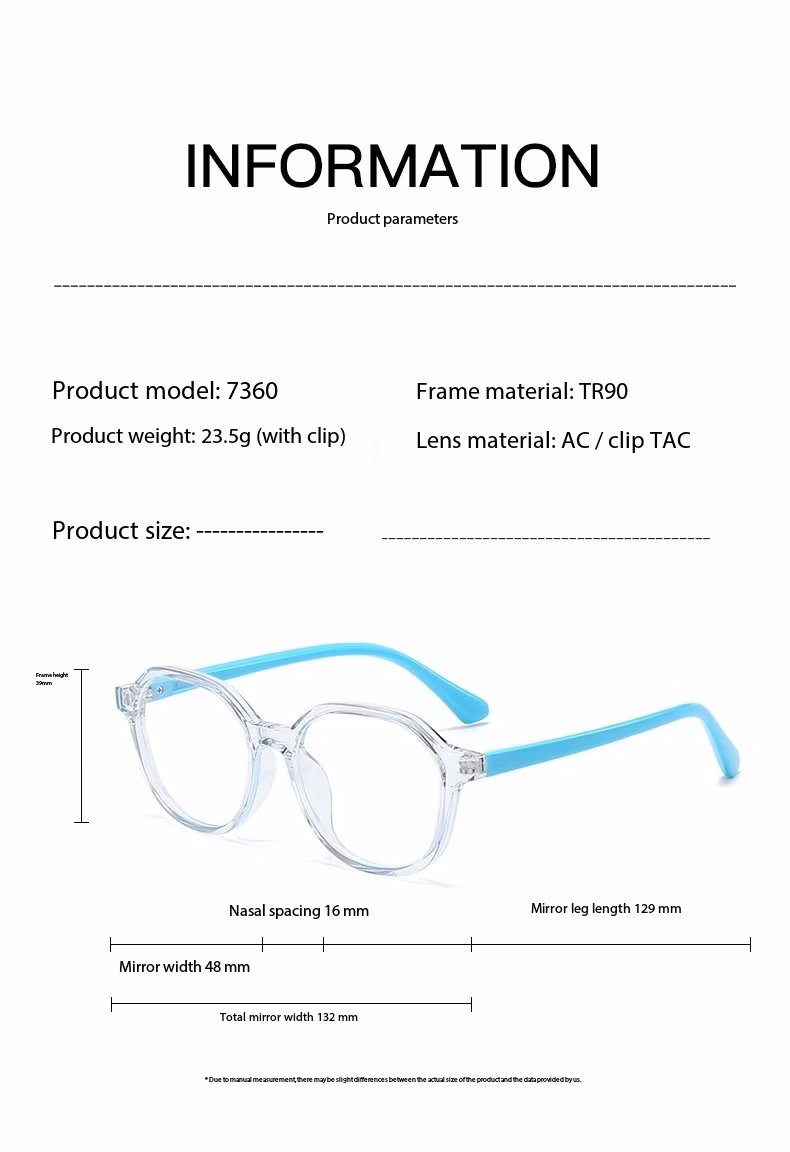 Hot Selling Newest Fashion High Quality Tr-90 Clip on Polarized Kids Sunglasses