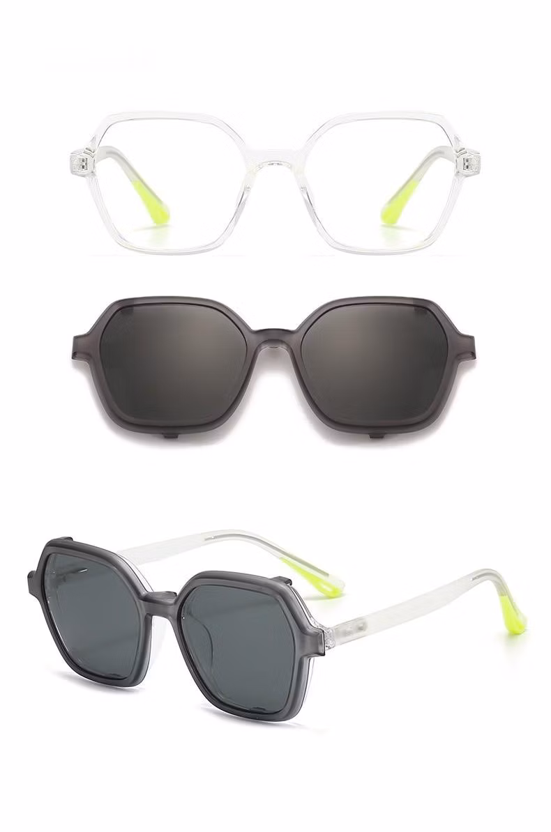 Fashion Design Frame Color Changeable Kids Eyewear with Clip on Sunglasses