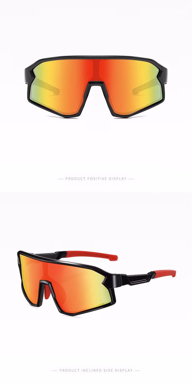 Factory Hot Sell Fashion Children Riding Sport Sun Glasses Black Frame Can Be Matched with Myopia Outdoor Sports Sunglasses