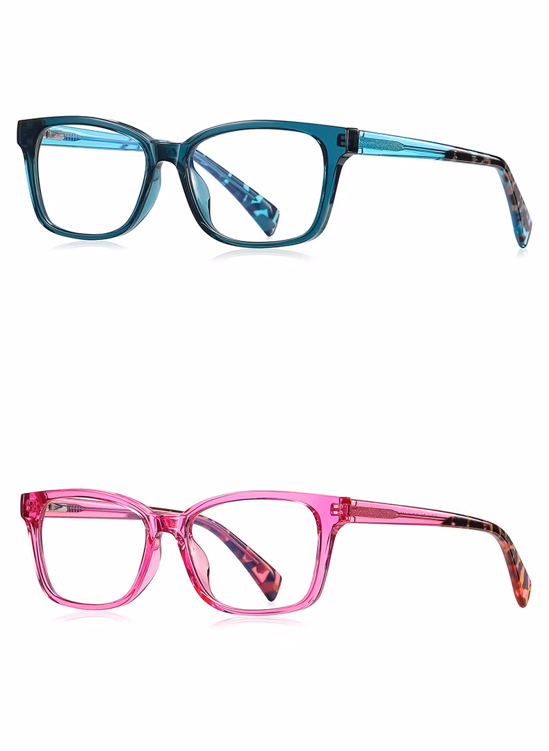 Comfortable Nose Bridge Casual Rectangle Shape Frame Anti-Blue Light UV Protection Ready Goods Kids Optical Frames