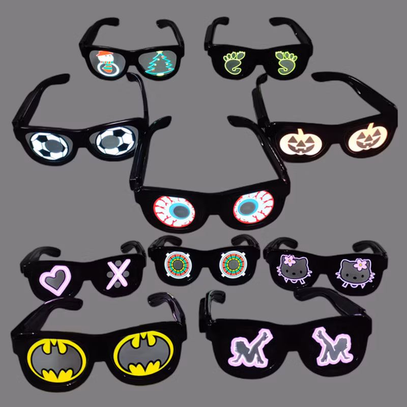 Rts Christmas LED Glasses Party Luminous Glasses for Party Costumes