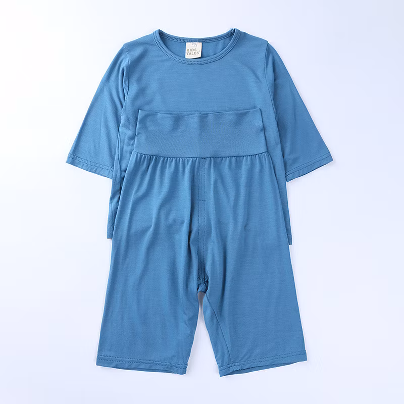 Modal MID-Sleeve MID-Pants Belly Protector Children′s Suit Baby Wear Baby Clothes Kids Wear