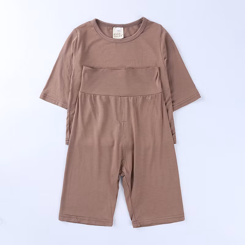 Modal MID-Sleeve MID-Pants Belly Protector Children′s Suit Baby Wear Baby Clothes Kids Wear
