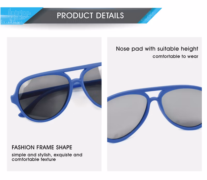 Pilot Optics Multi-Color Plastic Fashion Custom Logo UV400 Cute Baby Children Kids Sunglasses