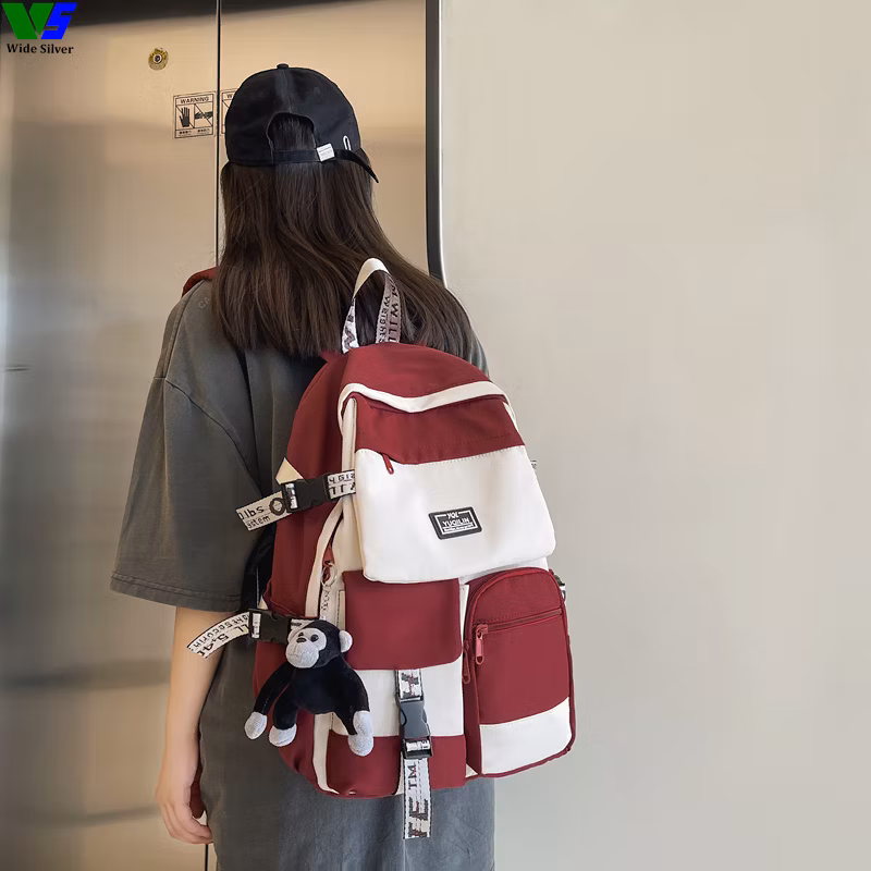Wide Silver Special Counter Kids Backpacks with Cartoon Design Plush Toy 2024