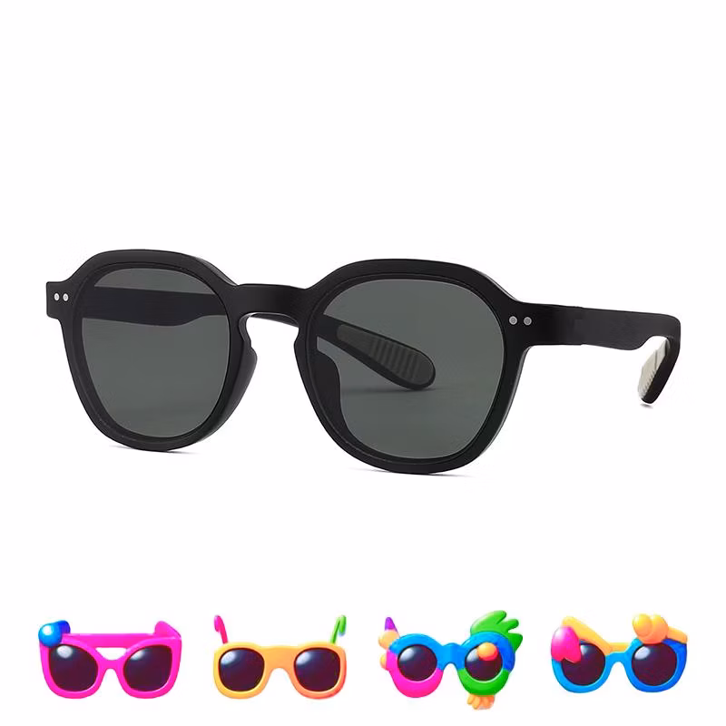 UV400 Fashion Cartoon Cute Round Tr Kids Children Baby Sunglasses