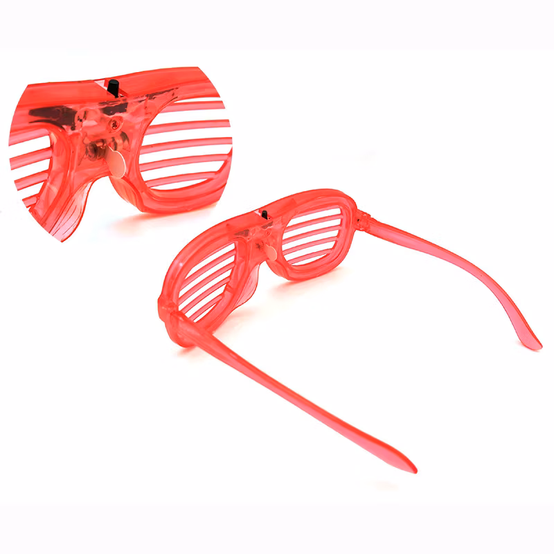 New Year Glow in Dark Party Supplies Shutter Shades LED Sunglasses 6 Color Light up Glasses for Kids Adult