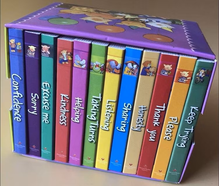 a Case of Good Manners Custom English Cognitive Picture Book for Children Literacy Card Board Book Kids Early Education Book