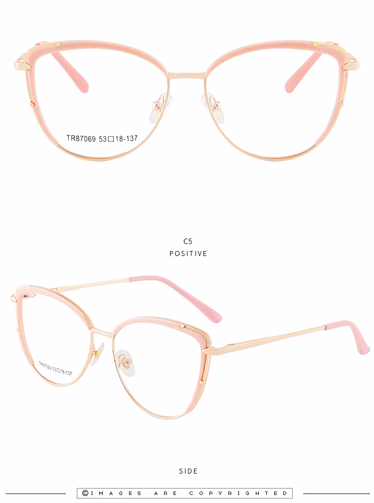 Trendy New Cool Round Kids Eyewear Blocking Blue Glasses Light and Tr Frame Eyeglasses for Women