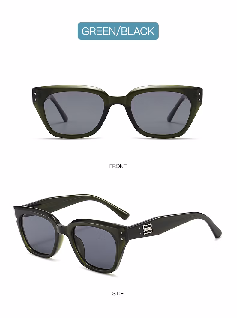 Retro Small Frame Cat Eye Street Photography Sunscreen Sunglasses for Men, UV Resistant High-End Sunglasses for Women, Driving Glasses