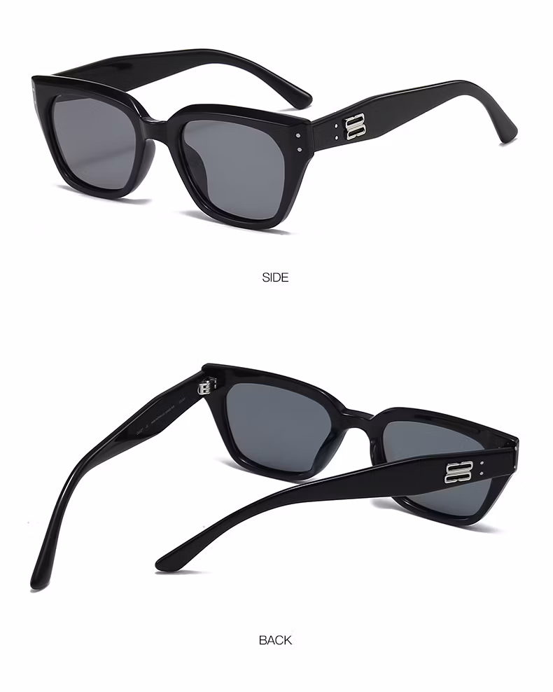 Retro Small Frame Cat Eye Street Photography Sunscreen Sunglasses for Men, UV Resistant High-End Sunglasses for Women, Driving Glasses