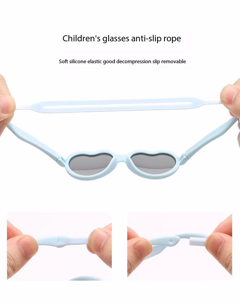 Heart Shape Baby Sunglasses with Polarized Lens for Boys & Girls Gafas De Sol