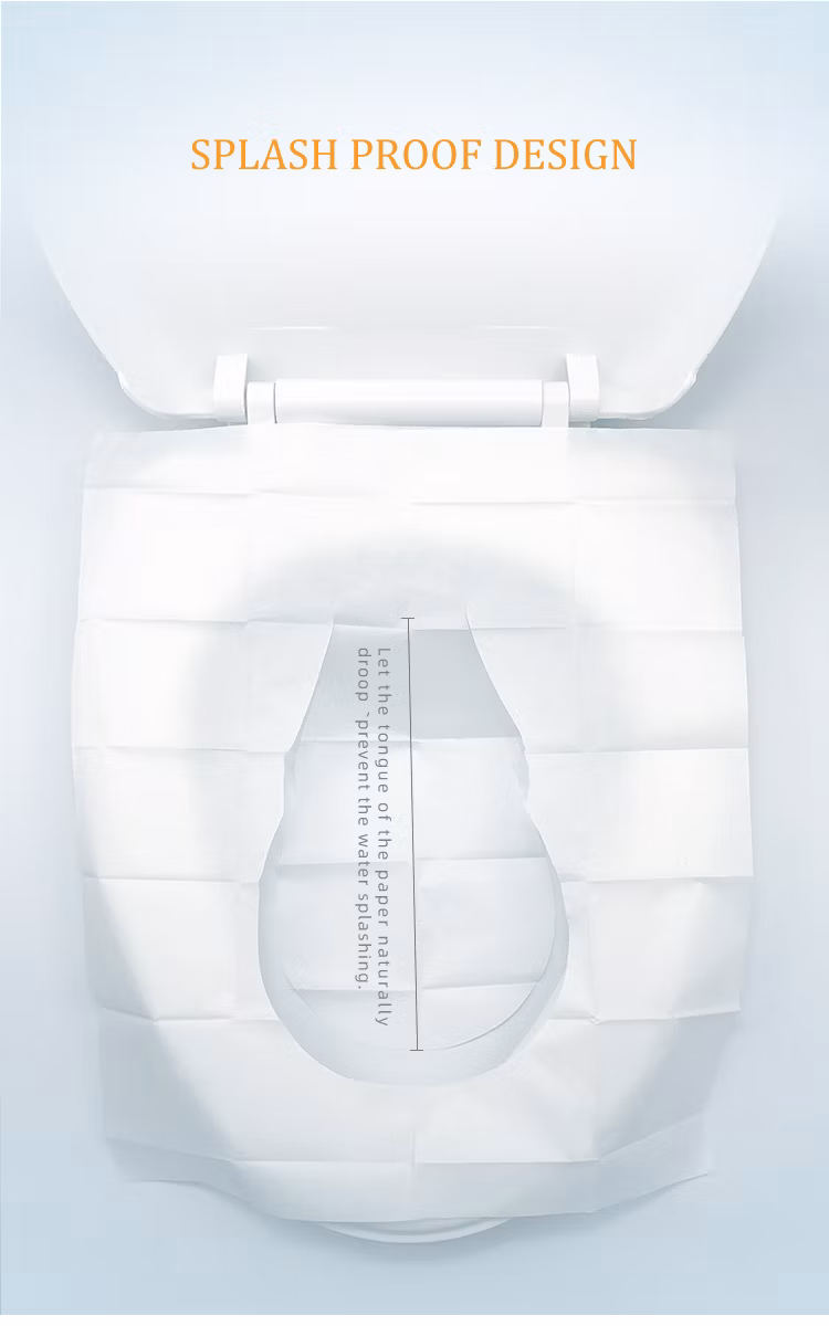 Travel Pack Cartoon Flushable Waterproof Hygienic Public Travel Non Woven Printing Disposable Toilet Seat Cover Paper Potty Liners Mat for Kids and Adults