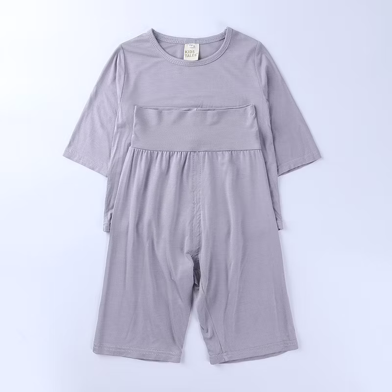 Modal MID-Sleeve MID-Pants Belly Protector Children′s Suit Baby Wear Baby Clothes Kids Wear