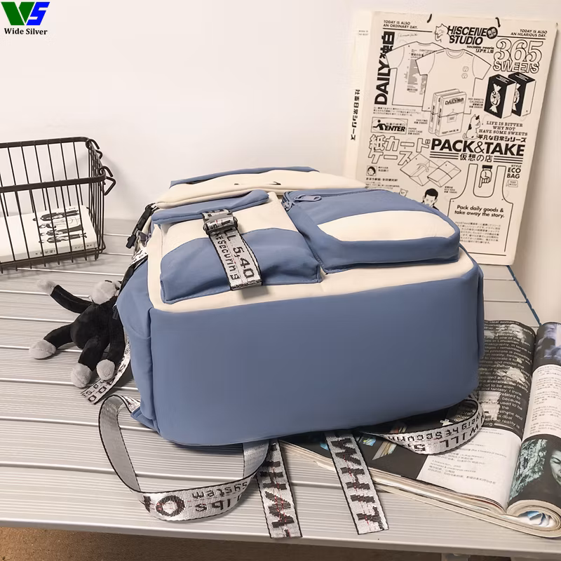 Wide Silver Special Counter Kids Backpacks with Cartoon Design Plush Toy 2024