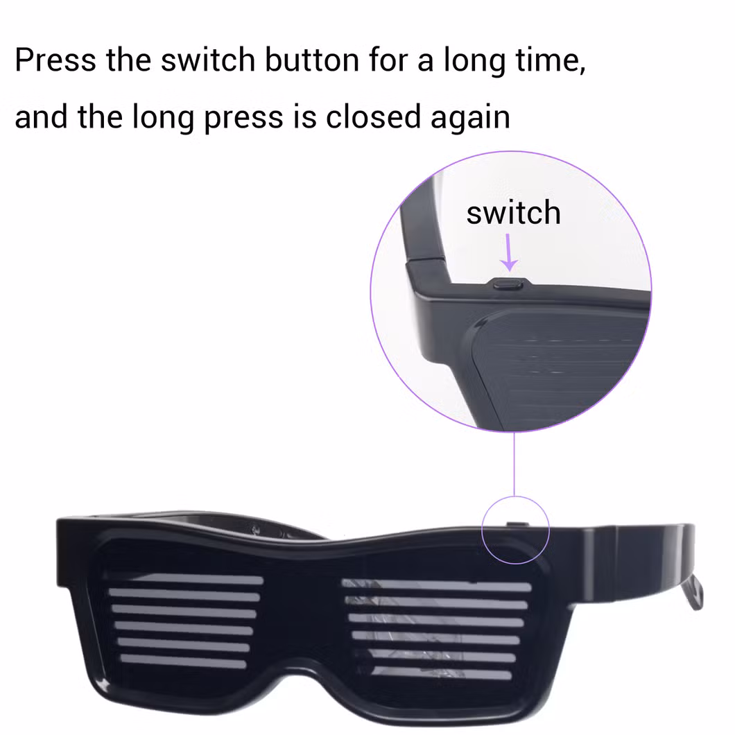 Party LED Glasses Disco Wine Bar Dynamic Flashing LED Glasses Blue Tooth APP Support Customizable Light up Glass USB Charging