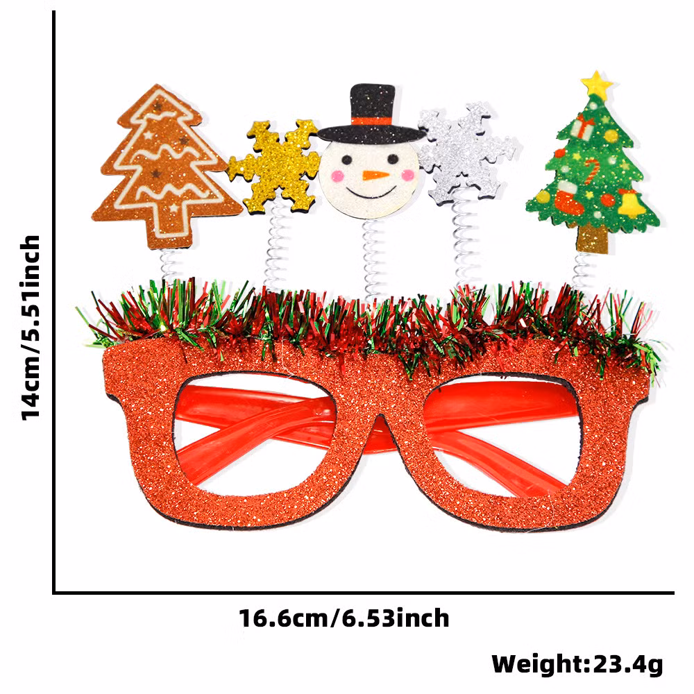 2025 New Santa Claus Christmas Decoration Cartoon Party New Year Glasses Frames