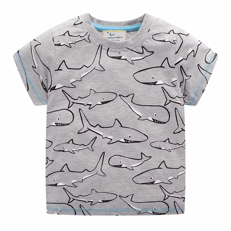 Factory Direct Price Fish Print Kids Shirt T-Shirts and Men′ S Clothing Children′ S Wear
