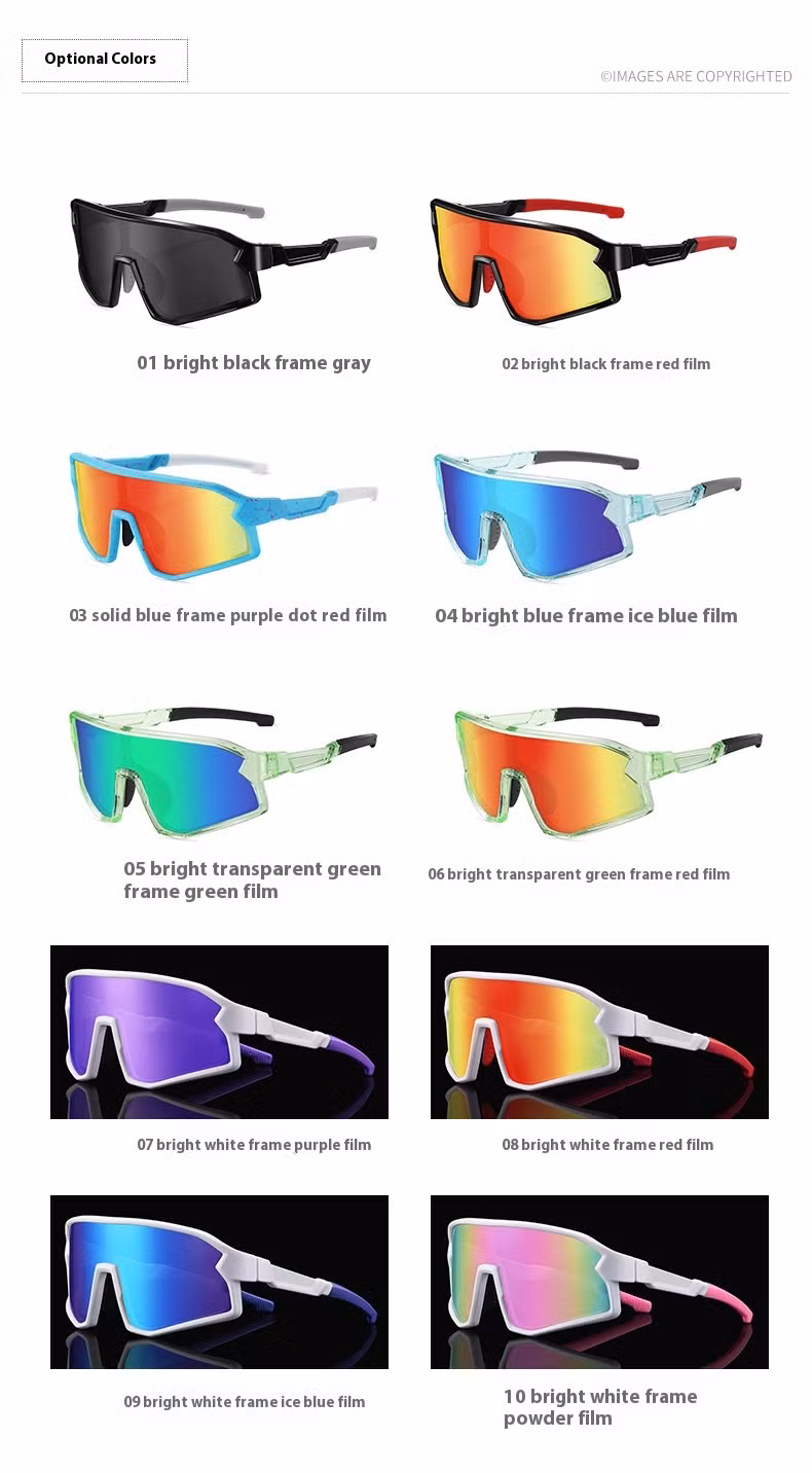 Factory Hot Sell Fashion Children Riding Sport Sun Glasses Black Frame Can Be Matched with Myopia Outdoor Sports Sunglasses