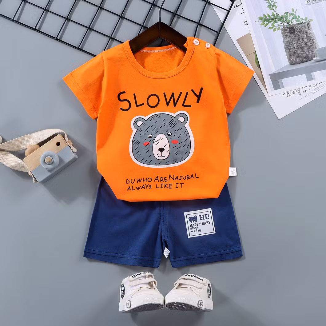 Children′s Short-Sleeved Suit Cotton Boys T-Shirt Children′s Clothing Baby Clothes Baby Wear Kids Wear