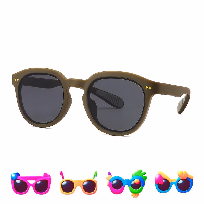 UV400 Fashion Cartoon Cute Round Tr Kids Children Baby Sunglasses