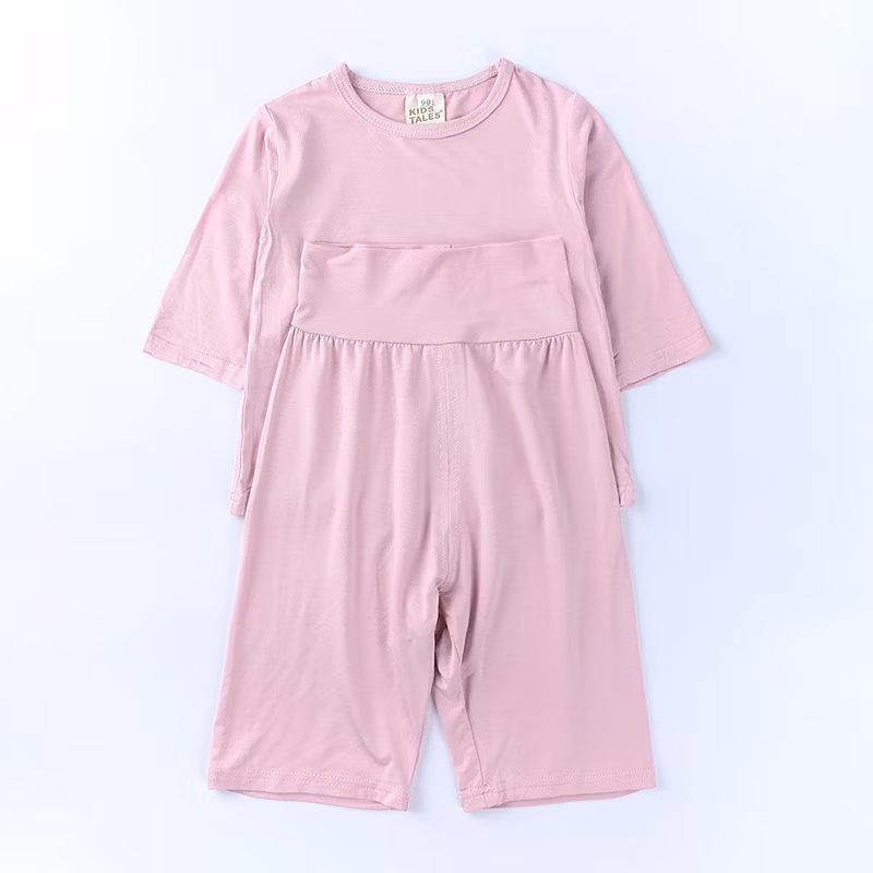Modal MID-Sleeve MID-Pants Belly Protector Children′s Suit Baby Wear Baby Clothes Kids Wear