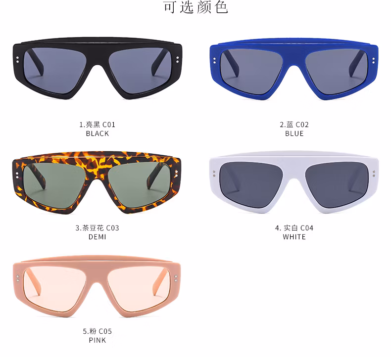 2024 High Quality New Color Unbreakable PC Custom Logo Trend New Fashion Sunglasses