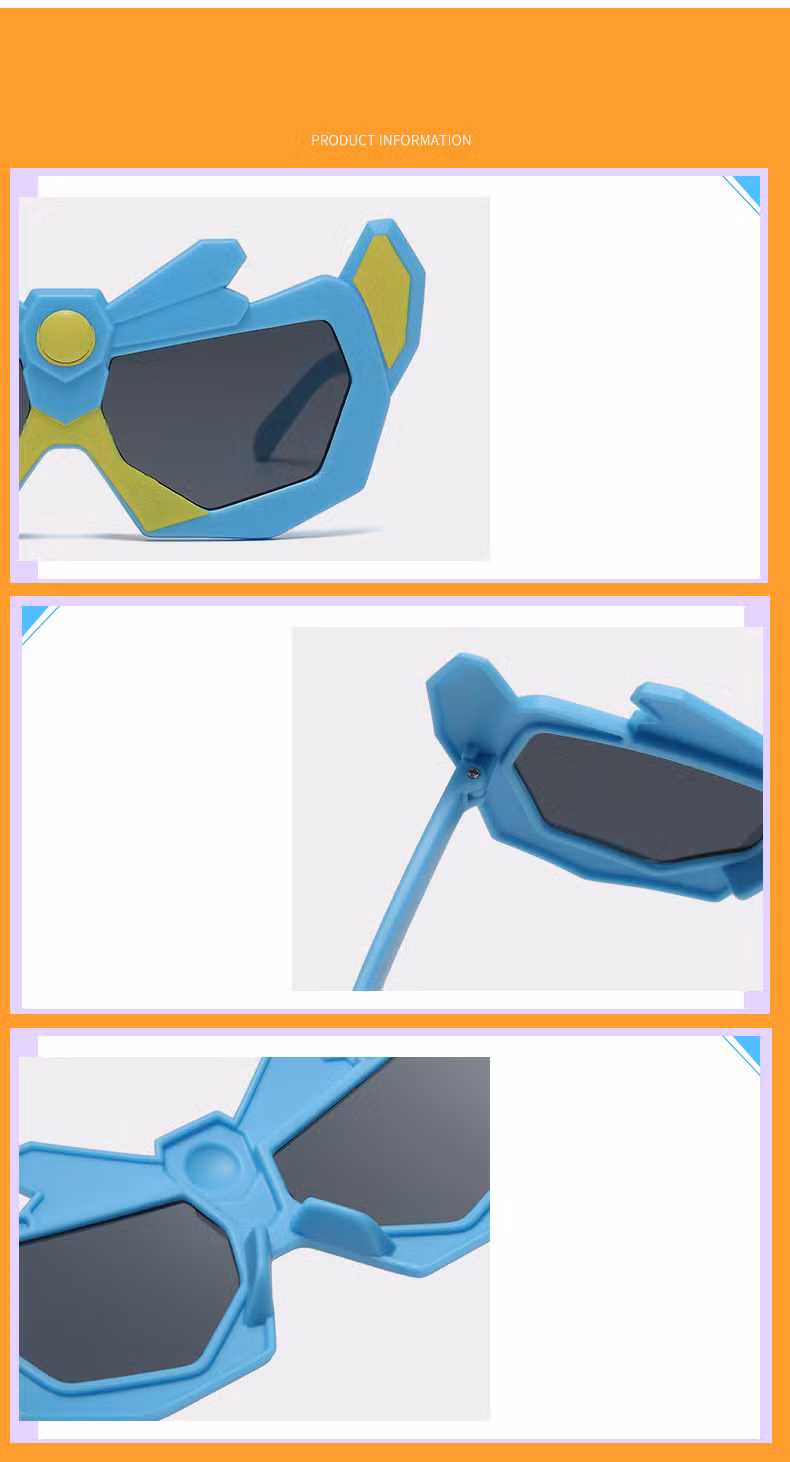 Anime Robot Iron Man Kids Sunglasses Kids Birthday Celebration Glasses Cute Wind Shade Eye Protection Sunglasses