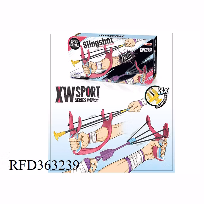 Children Pretend Hunting 2 in 1 Slingshot Bow and Arrow Toy for Girls and Boys
