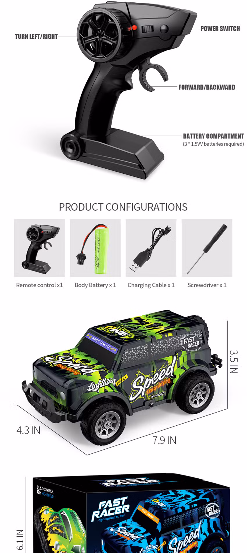 2024 New Luminous PVC Remote-Controlled Children′s Holiday Model Toy Gift